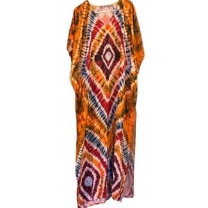 Colorful Tie-Dye Kaftan